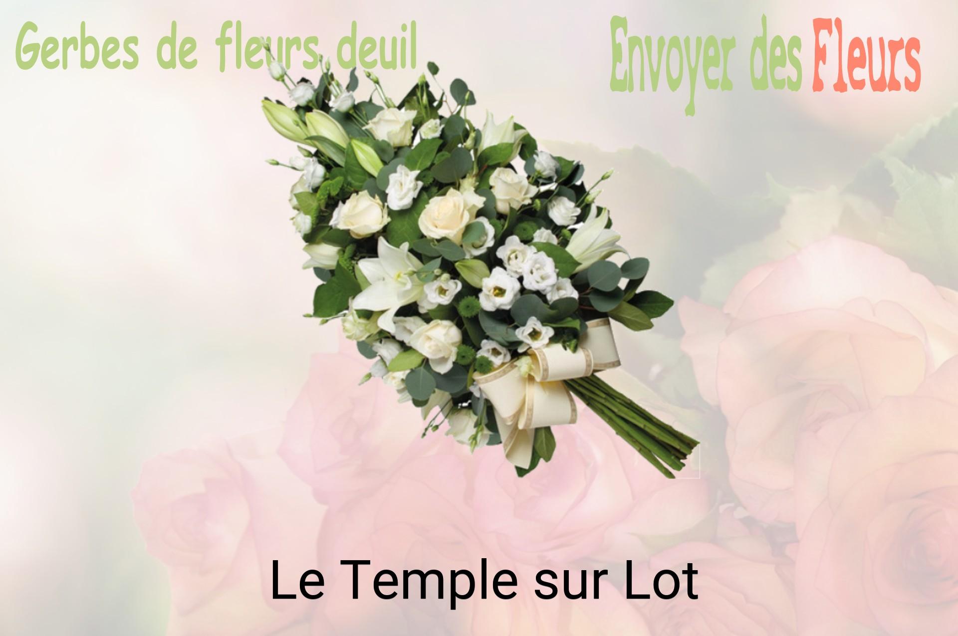Gerbe de fleurs de deuil livrée à Le Temple-sur-Lot